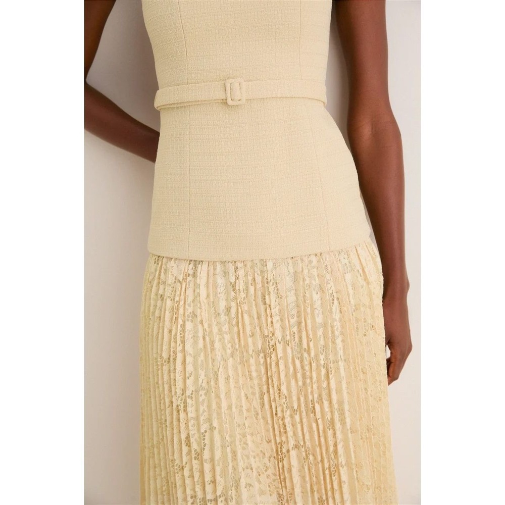NWT ASTR the Label Tuckernuck Yellow Caitlin Midi Dress (MSRP: $188) Size Medium - Picture 2 of 11